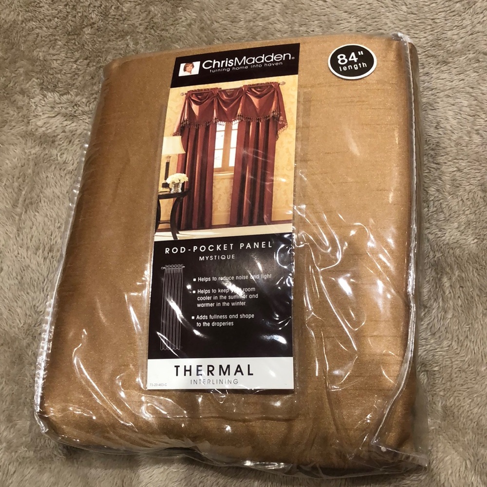 COPY - New NIP JCPenney Chris Madden drape Single panel 84LX 54W inches (#1of 3)